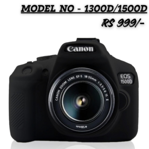 Canon EOS 1300D silicone cover black, protective camera skin, DSLR accessory, Canon Rebel T6 case.