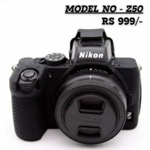 Nikon Z50 black silicone camera cover and skin, protective case priced at Rs 999.