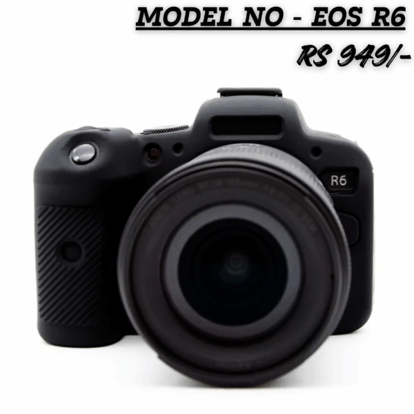 Canon EOS R6 protective camera body case in black, priced at 949 Rupees.