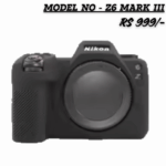 Protective silicone case for Canon EOS R6 mirrorless camera, featuring a textured grip and precise cutouts for controls.