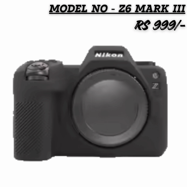Protective silicone case for Canon EOS R6 mirrorless camera, featuring a textured grip and precise cutouts for controls.