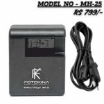 FOTOKINA MH-25 Digital Camera Battery Charger and Power Cord for Nikon EN-EL15, priced at ₹799.